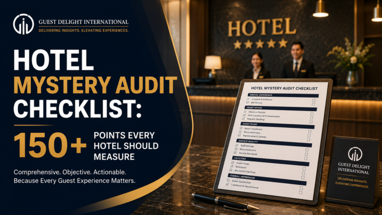 Hotel mystery audit checklist