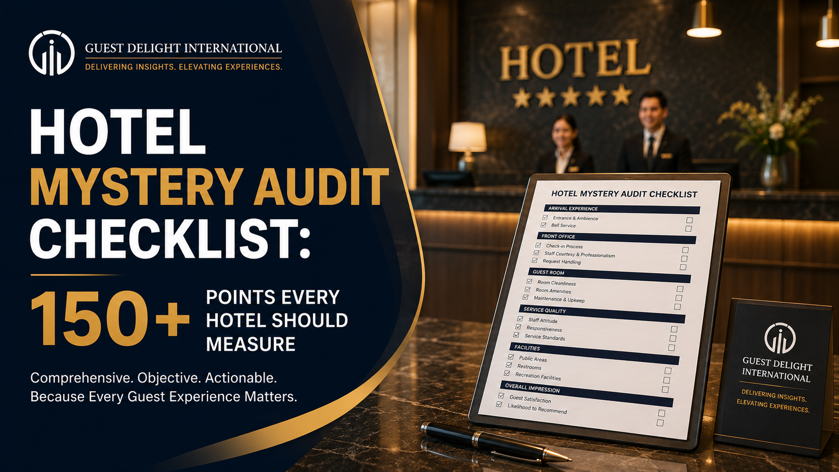 Hotel mystery audit checklist